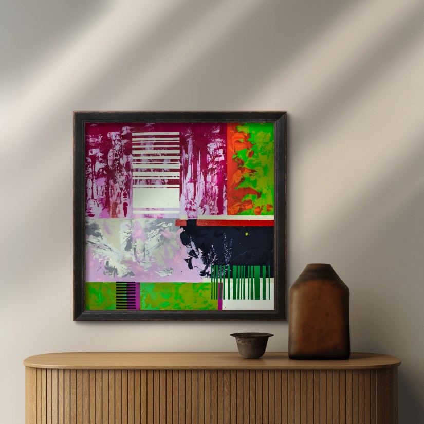 Zwischen den Linien 80x80cm by sasarina.art